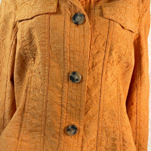 Coldwater Creek Burnt Orange Textured Blazer - Picture 3 of 8